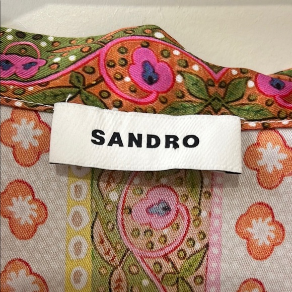 SANDRO Floral Mini Ruffle Dress - Picture 2 of 14